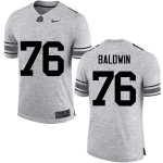 Men's Ohio State Buckeyes #76 Darryl Baldwin Gray Nike NCAA College Football Jersey Designated WCF6744IE